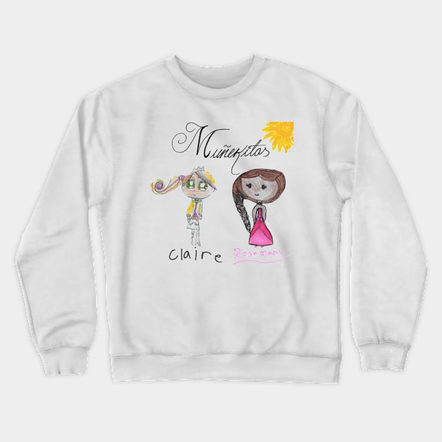 Muñekitas Crewneck Sweatshirt by Veronica Morales Designer